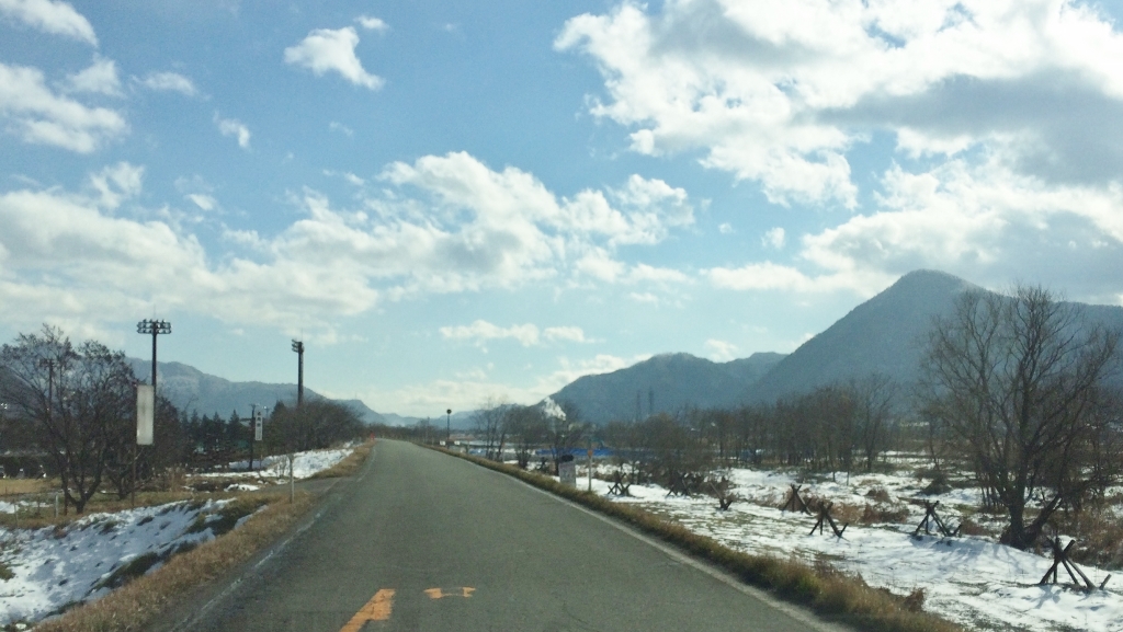 長野県戸倉上山田温泉周辺積雪道路状況