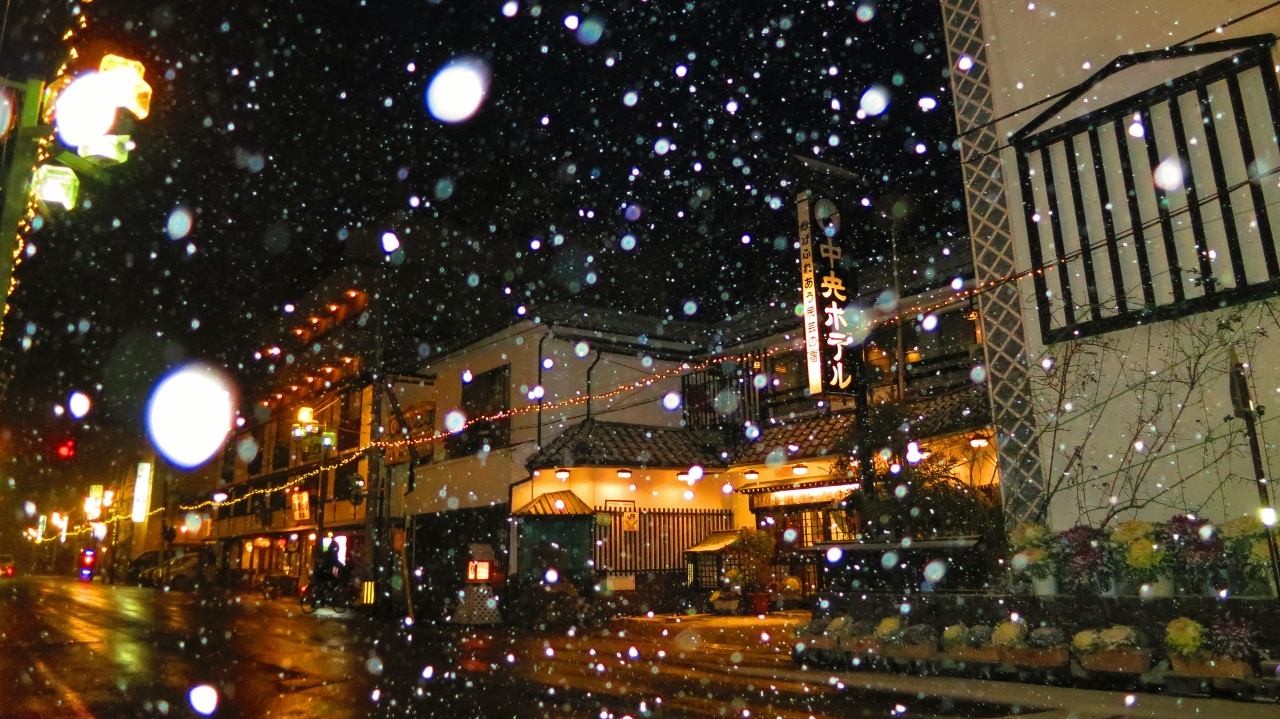 戸倉上山田温泉雪景色