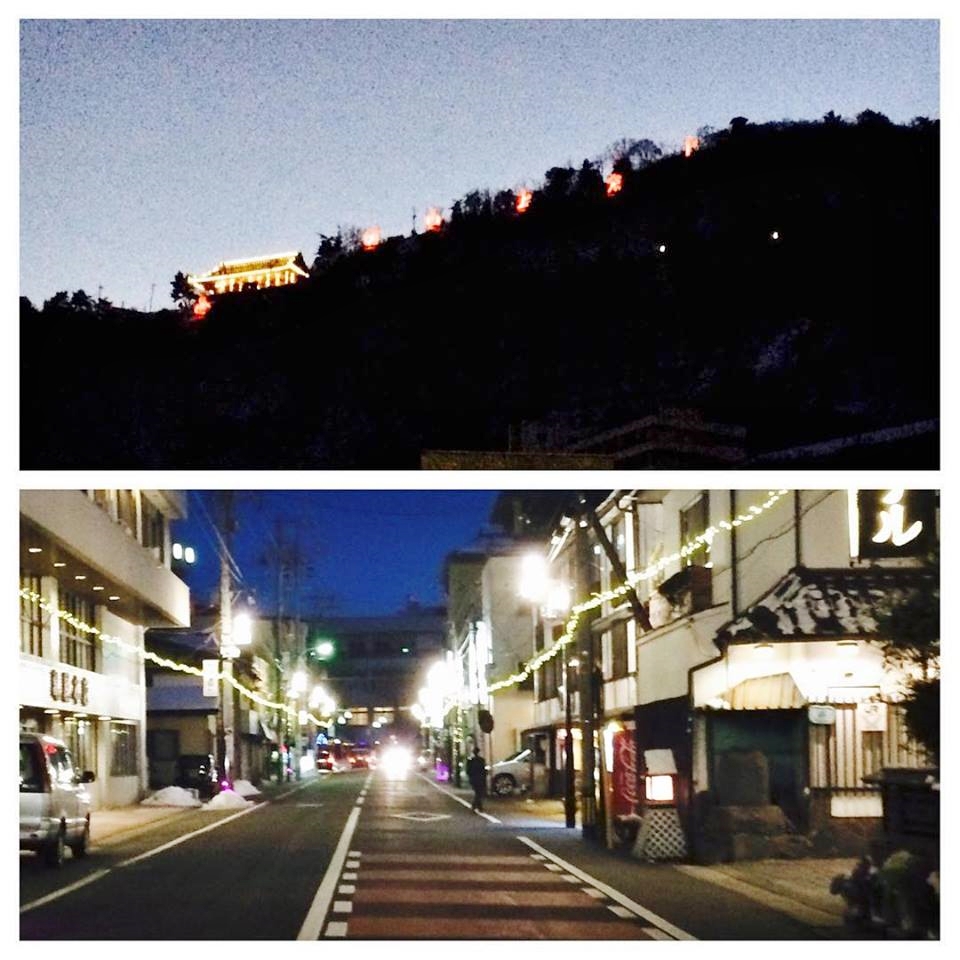 長野県千曲市戸倉上山田温泉道路状況