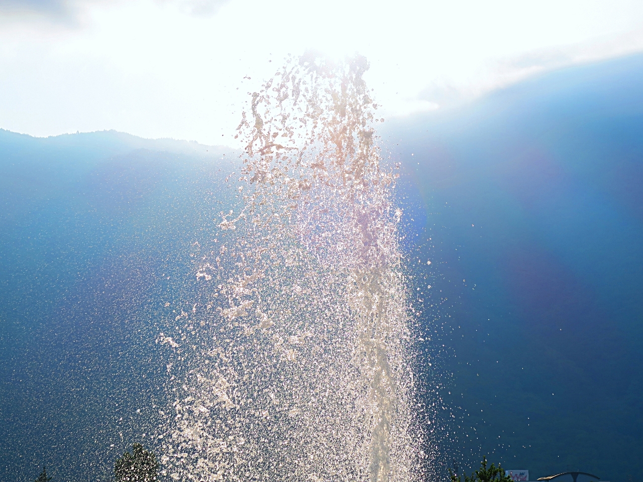 戸倉上山田温泉千曲川親水公園噴水