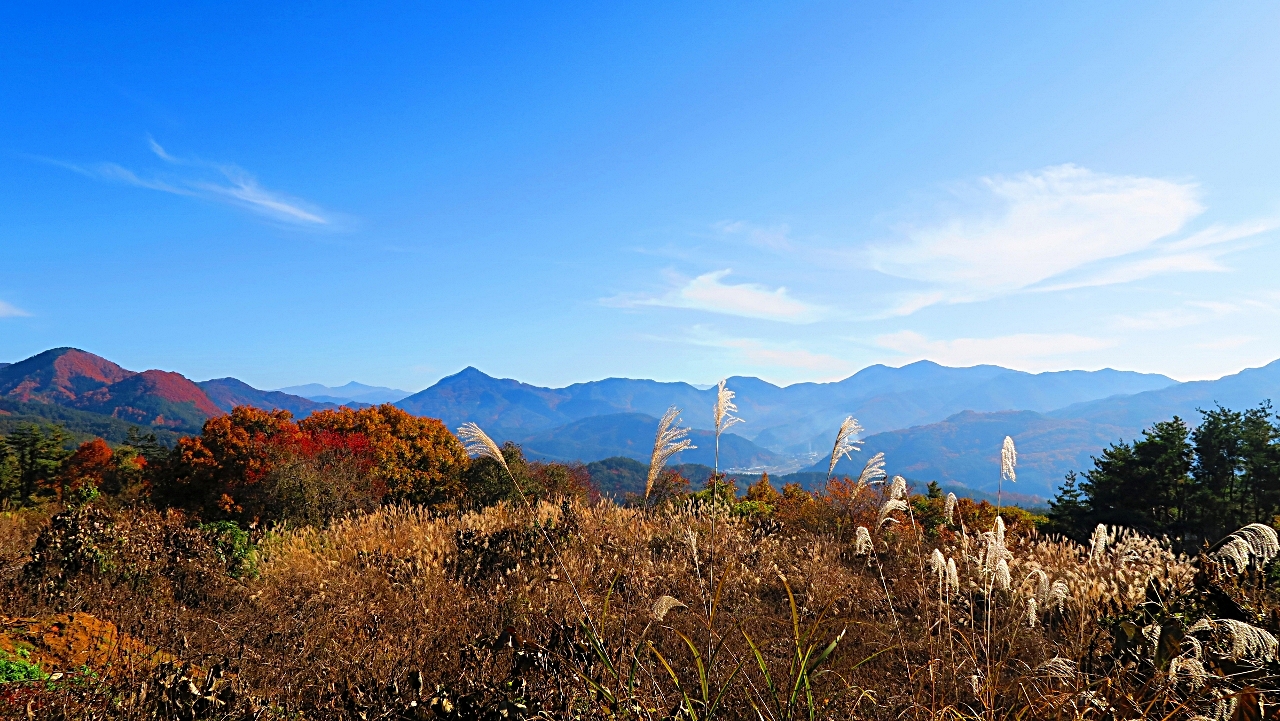 長野県麻績村麻績ＩＣ北アルプス山々眺め