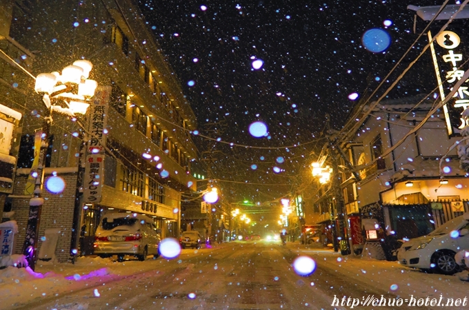 戸倉上山田温泉雪景色