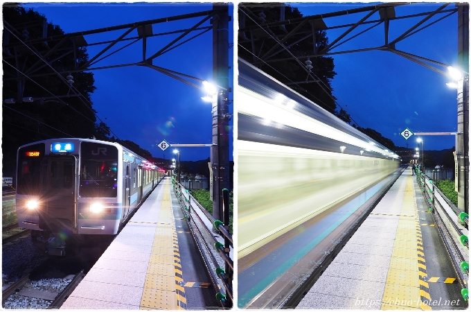 千曲市JR姨捨駅夜景