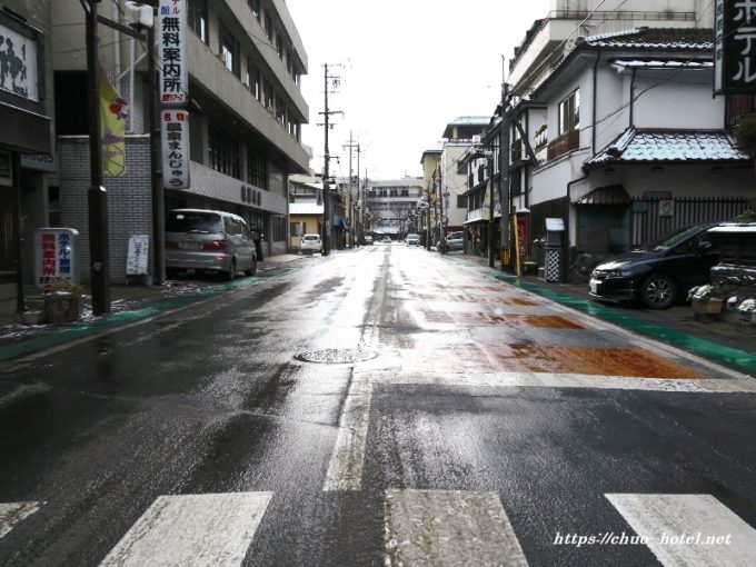 戸倉上山田温泉積雪道路状況